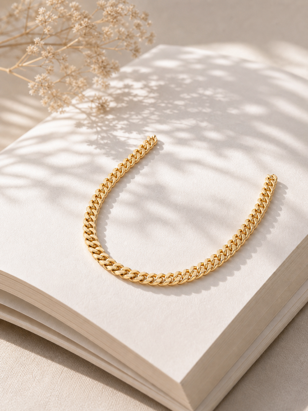 Gold-Tone Stainless Steel Curb Chain Necklace product photo view 5