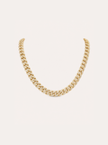 Gold-Tone Stainless Steel Curb Chain Necklace product photo
