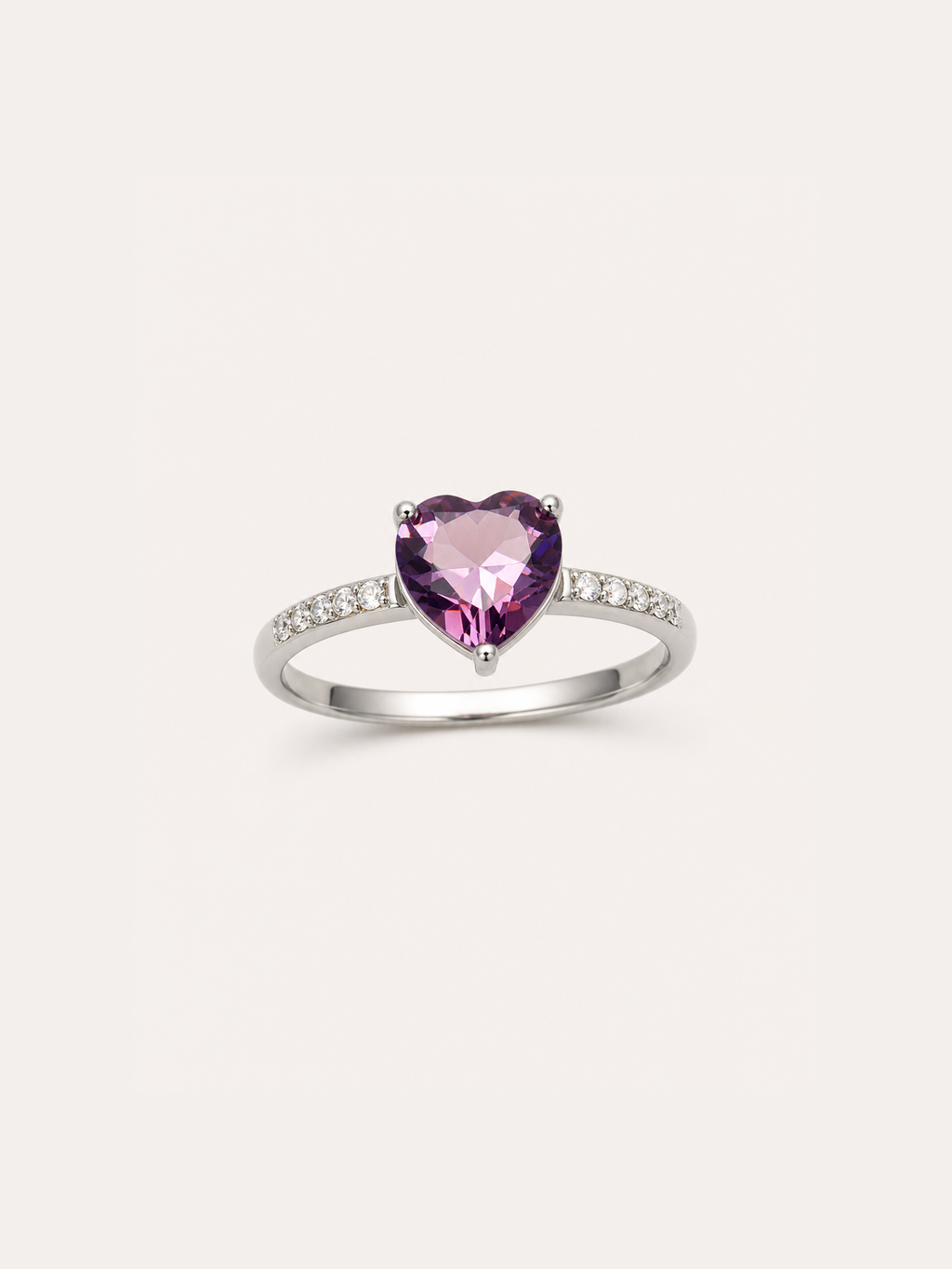 Purple Heart Crystal Ring product photo