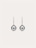 Silver-Tone Pearl-Look Drop Earrings product photo