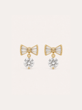 Gold-Tone Bow Drop Earrings product photo
