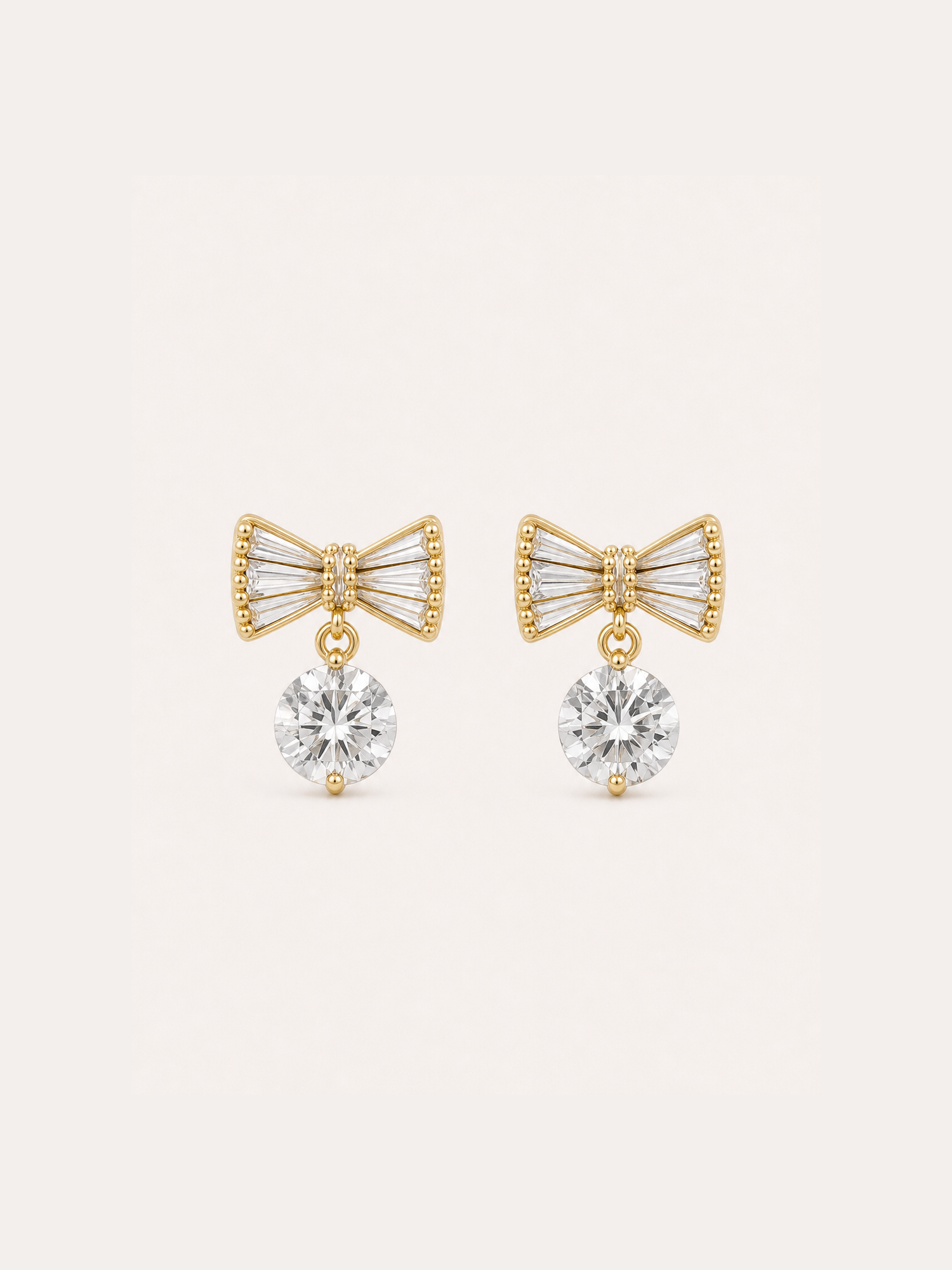 Gold-Tone Bow Drop Earrings product photo