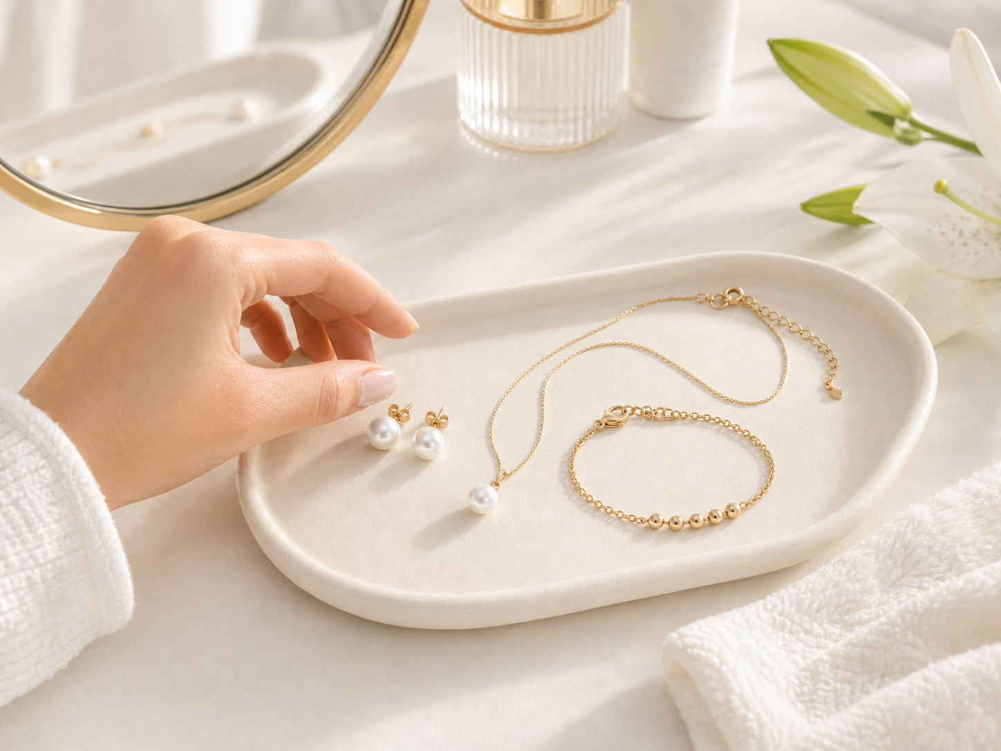 Gold-tone jewelry for confidence and warmth